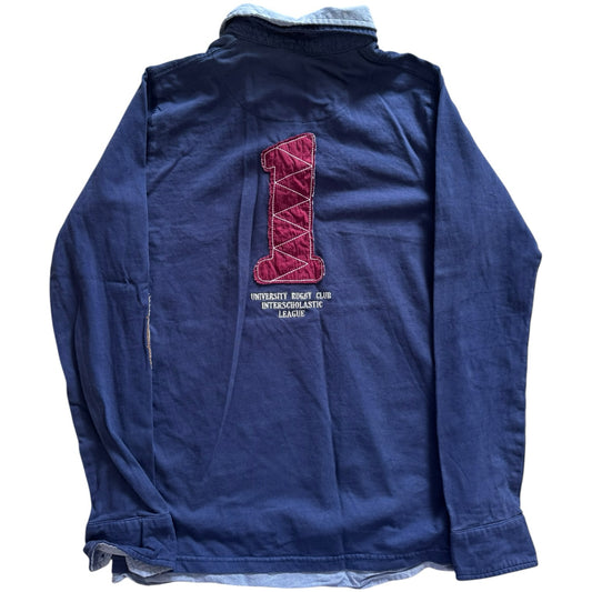 Aged 13-14 Zara Navy and White Rugby Shirt