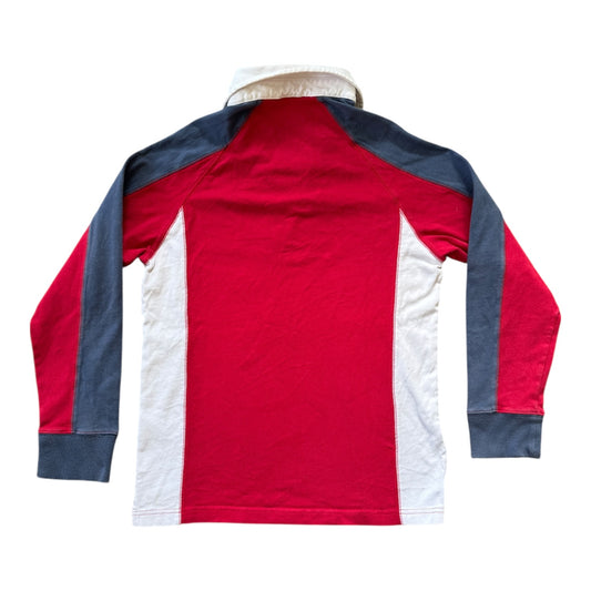 Small Cotton Traders Red Lace Up Rugby Shirt
