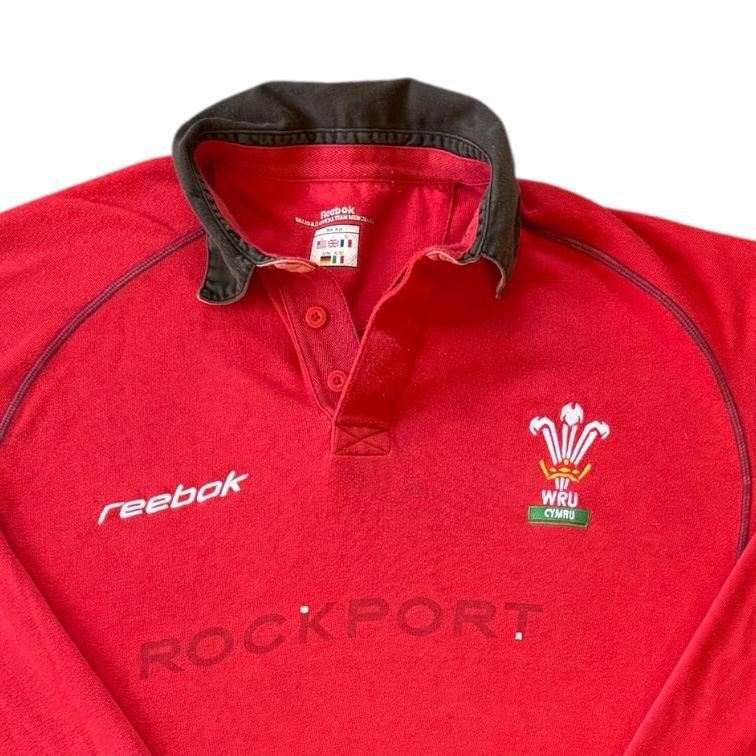 Large Reebok Red Wales Rugby Shirt