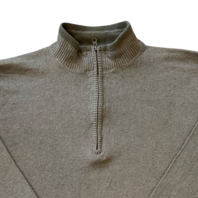 Large Woolrich Grey/ Green 1/4 Zip