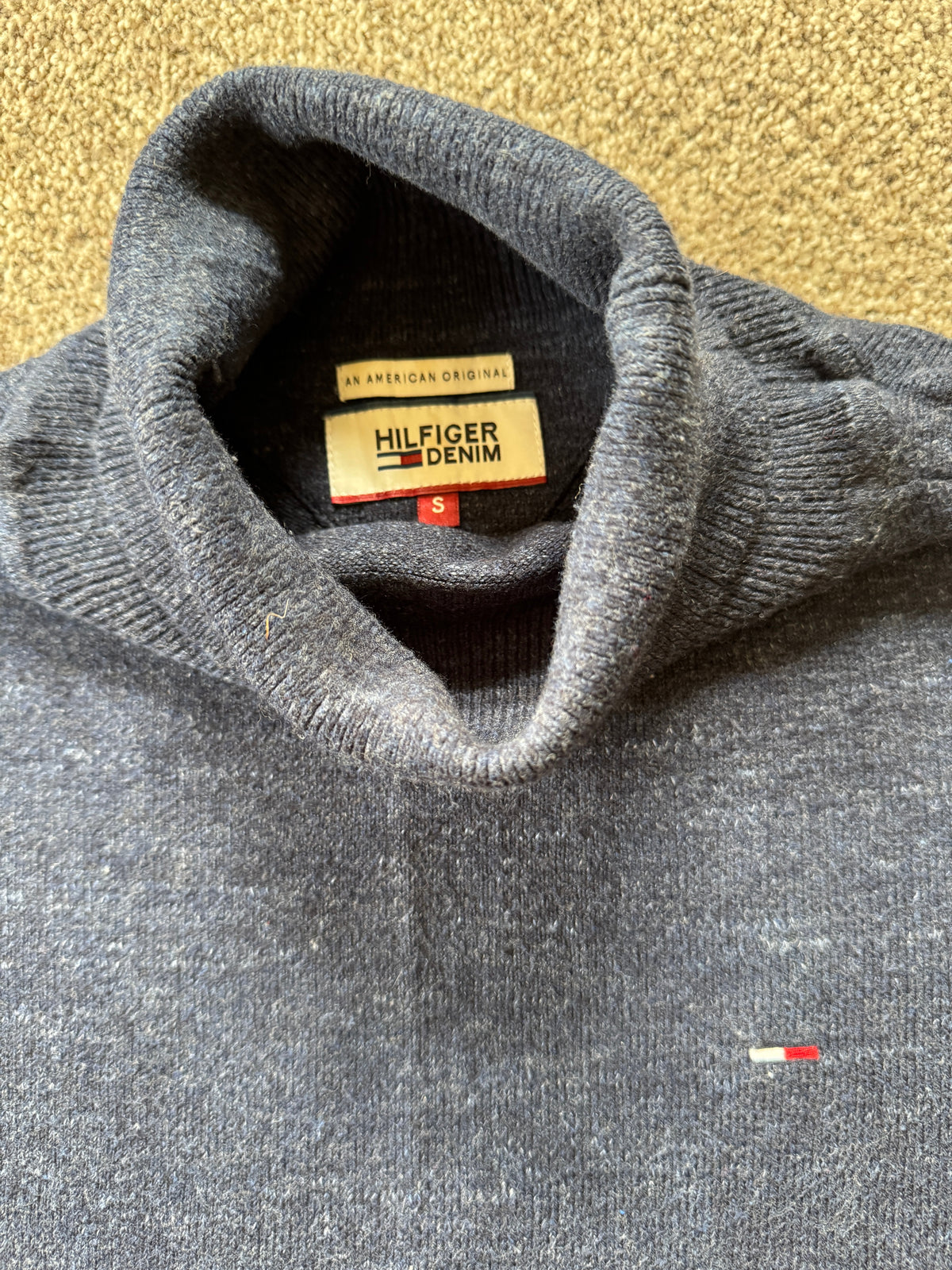 Small Tommy Hilfiger Navy Turtle Neck Jumper