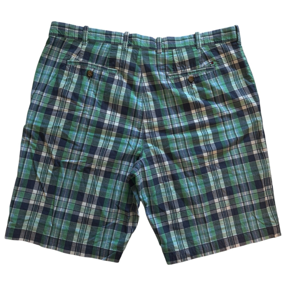 40" Tommy Hilfiger Blue and Green Check Shorts