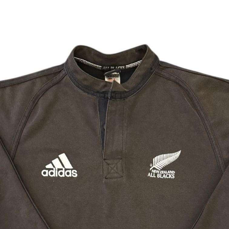 Large Adidas Black New Zealand All Blacks Rugby Shirt