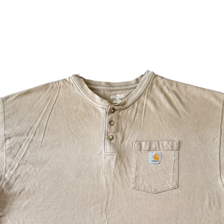 Extra large Carhartt Beige Henley Red Pepper Graphic T-Shirt