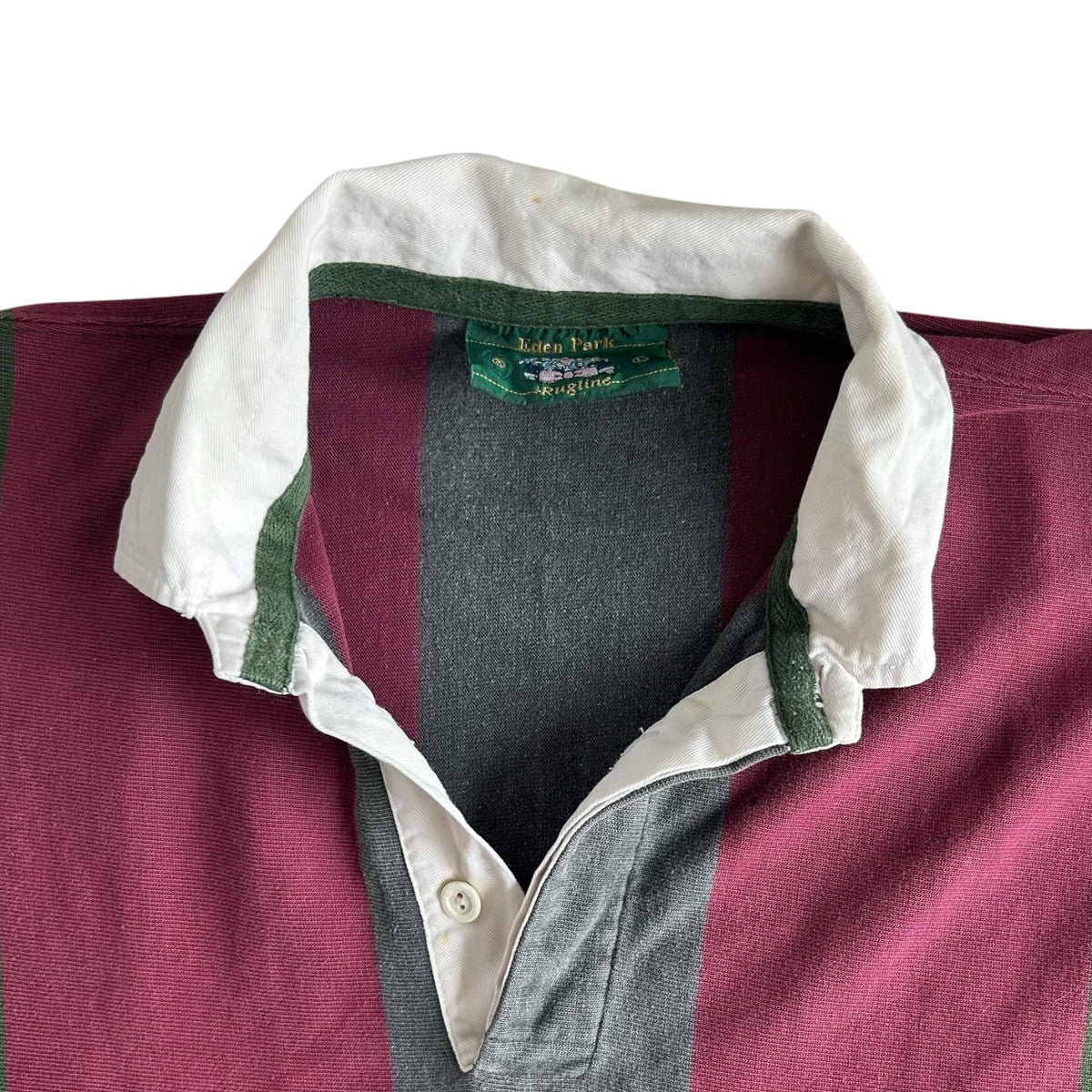 Large Eden Park Red, Green and Grey Rugby Shirt