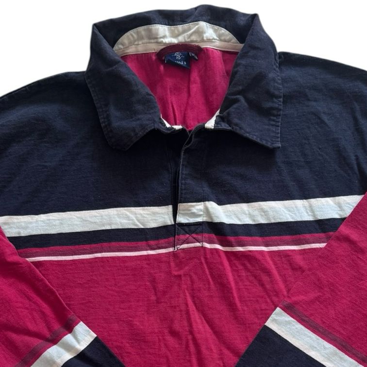 XXL Barred's Sports Navy and Red Rugby Shirt