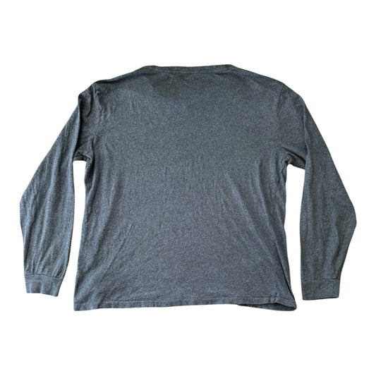 Large Ralph Lauren Grey V-Neck Long Sleeved T-Shirt