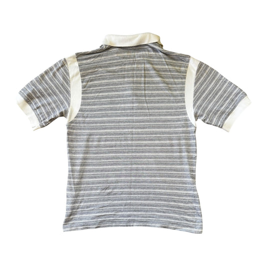 Medium Ellesse Grey and White 1/4 Zip Polo Shirt