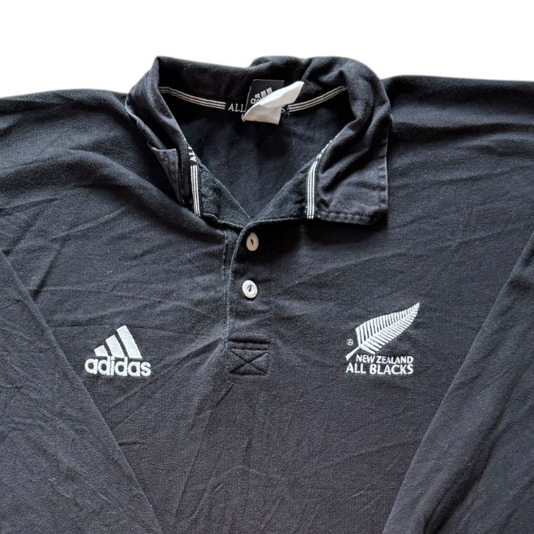 Medium Adidas Black New Zealand All Blacks Rugby Shirt