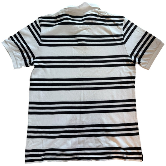 Large Chaps White and Black Polo Shirt