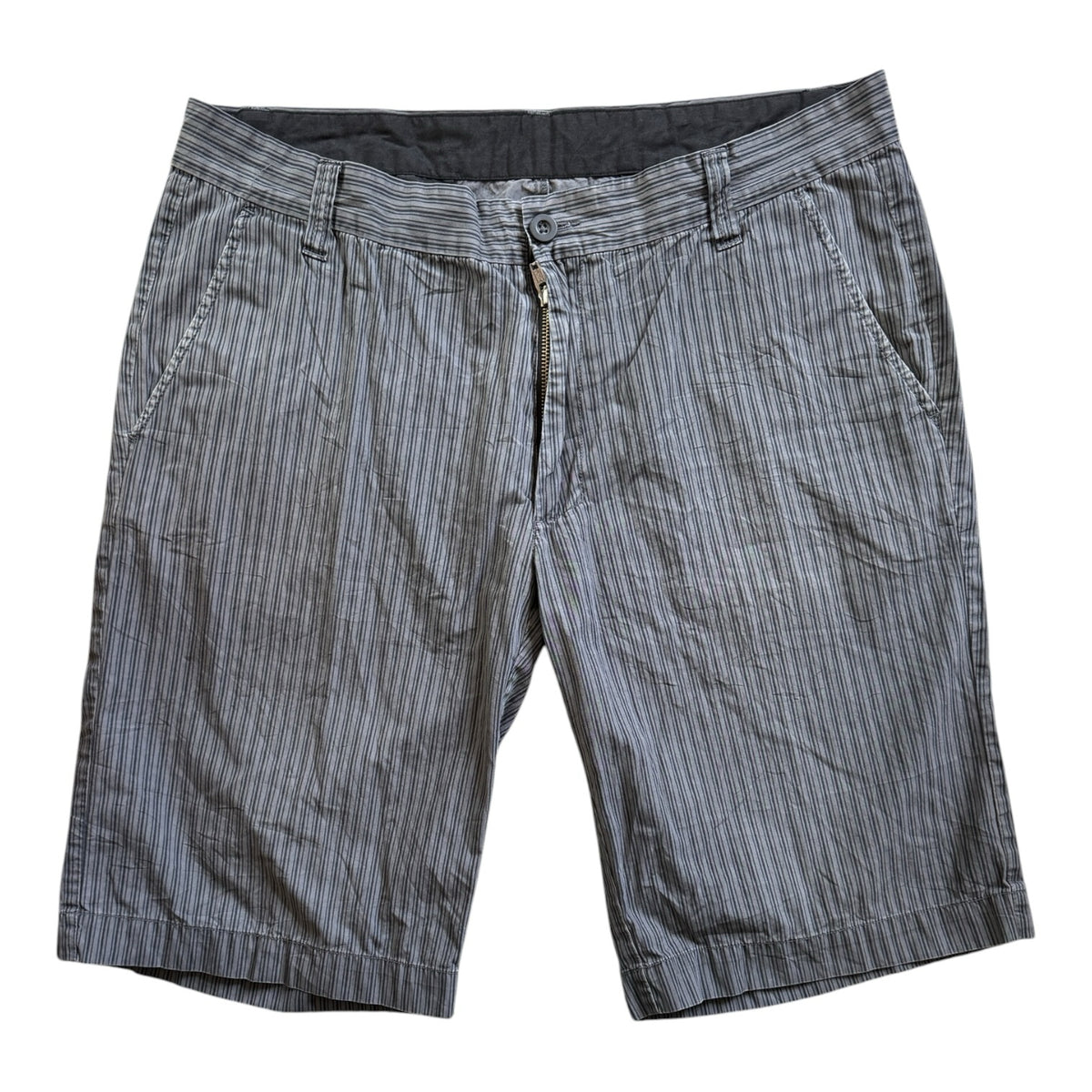 34" Carhartt Grey Striped Primary Bermuda Shorts
