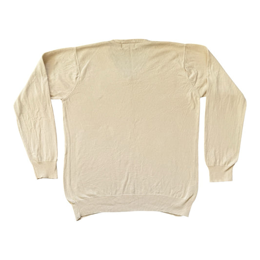 Medium Fred Perry Beige V-Neck Jumper
