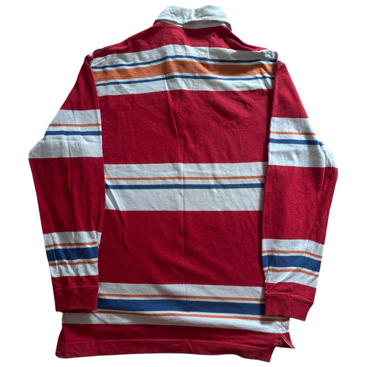 Small Lion Of Porches Red, Orange and White Rugby Shirt