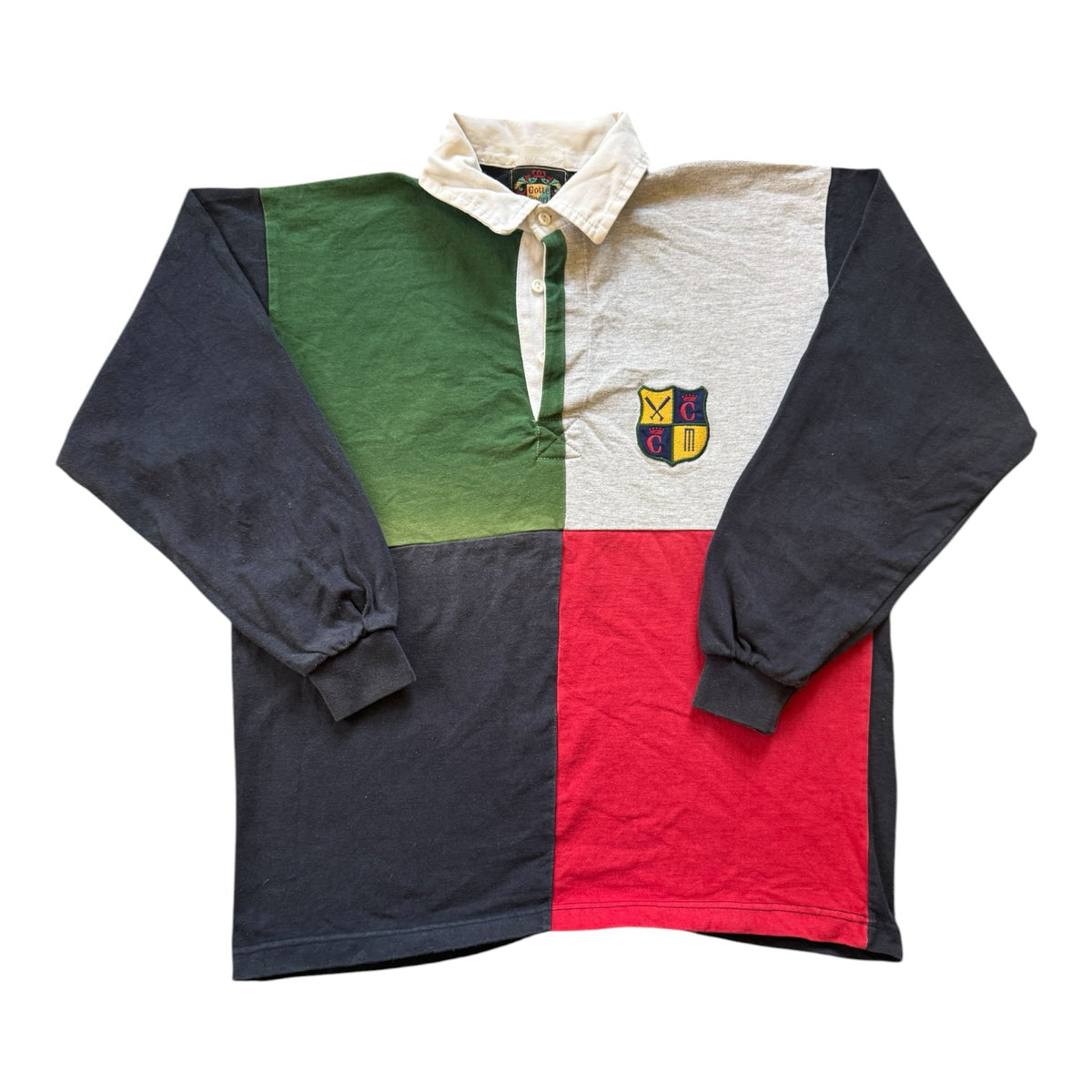 Medium Gotte Sport Navy, Red, Green and Grey Cricket Rugby Shirt