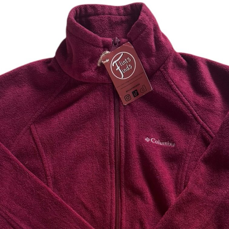 Woman's Medium Columbia Red Full Zip Fleece