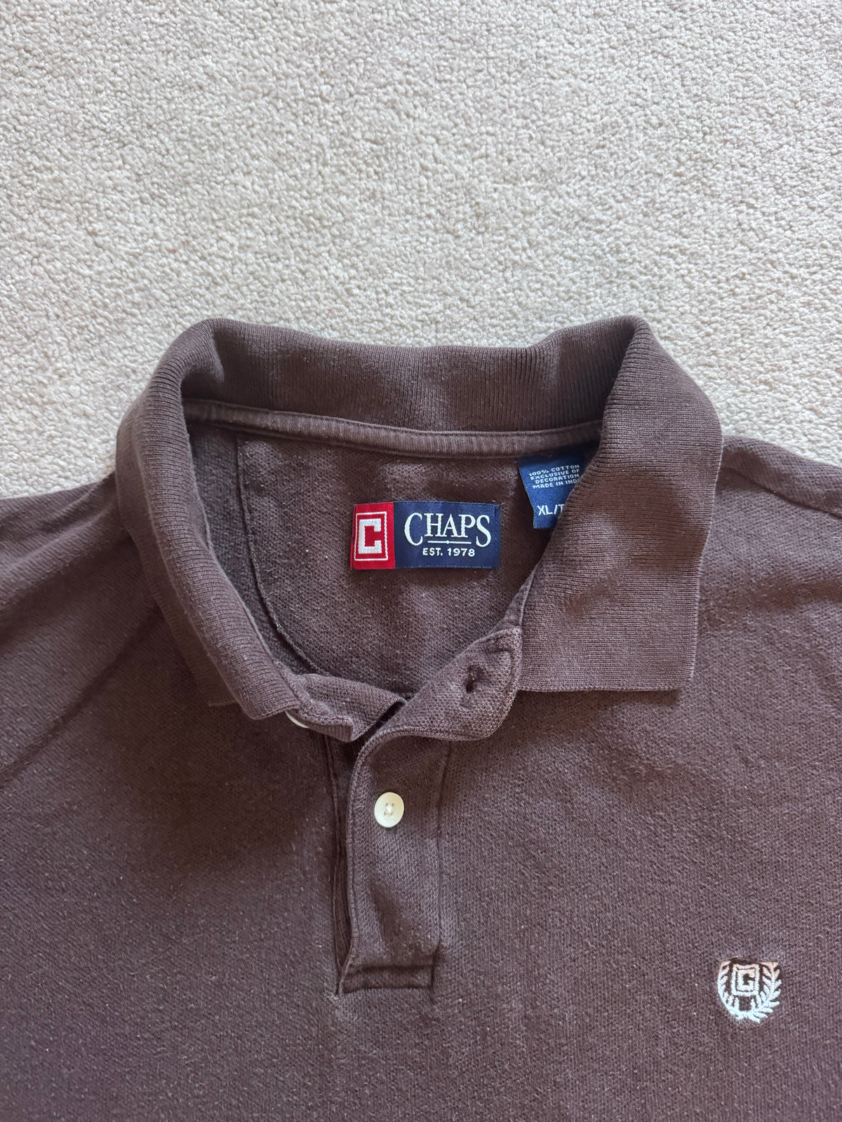 Extra large Chaps Brown Polo Shirt