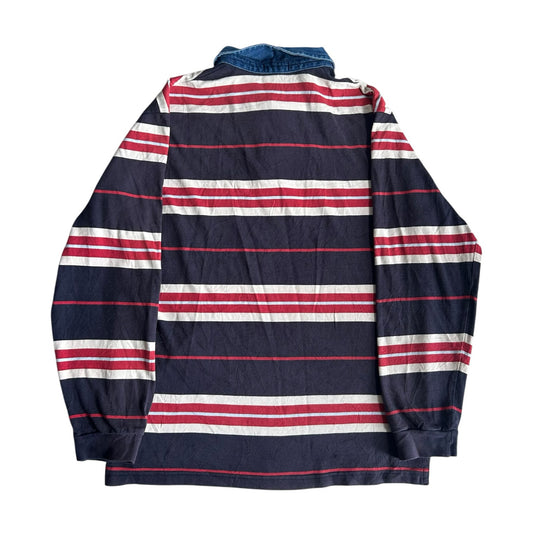 Extra large Giovinni Galli Red, Navy and White Rugby Shirt