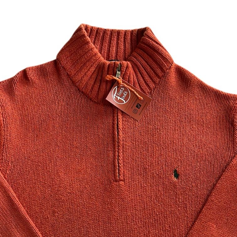 XXL Ralph Lauren Orange Knitted 1/4 Zip