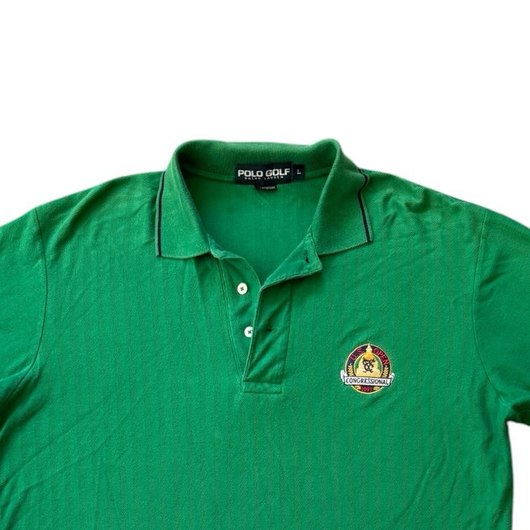 Large Polo Golf Ralph Lauren Green U.S. Open Congressional 1997 Polo Shirt
