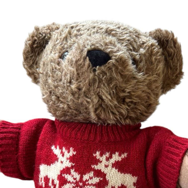 Ralph Lauren Brown 1998 Polo Teddy Bear with Red Jumper