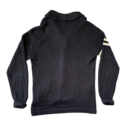 Large Ralph Lauren Black Knitted Shawl Neck Cardigan