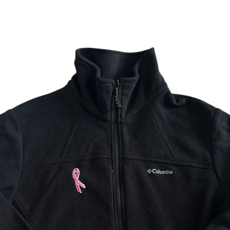 Woman's Large Columbia Black Breast Cancer Awareness Fleece