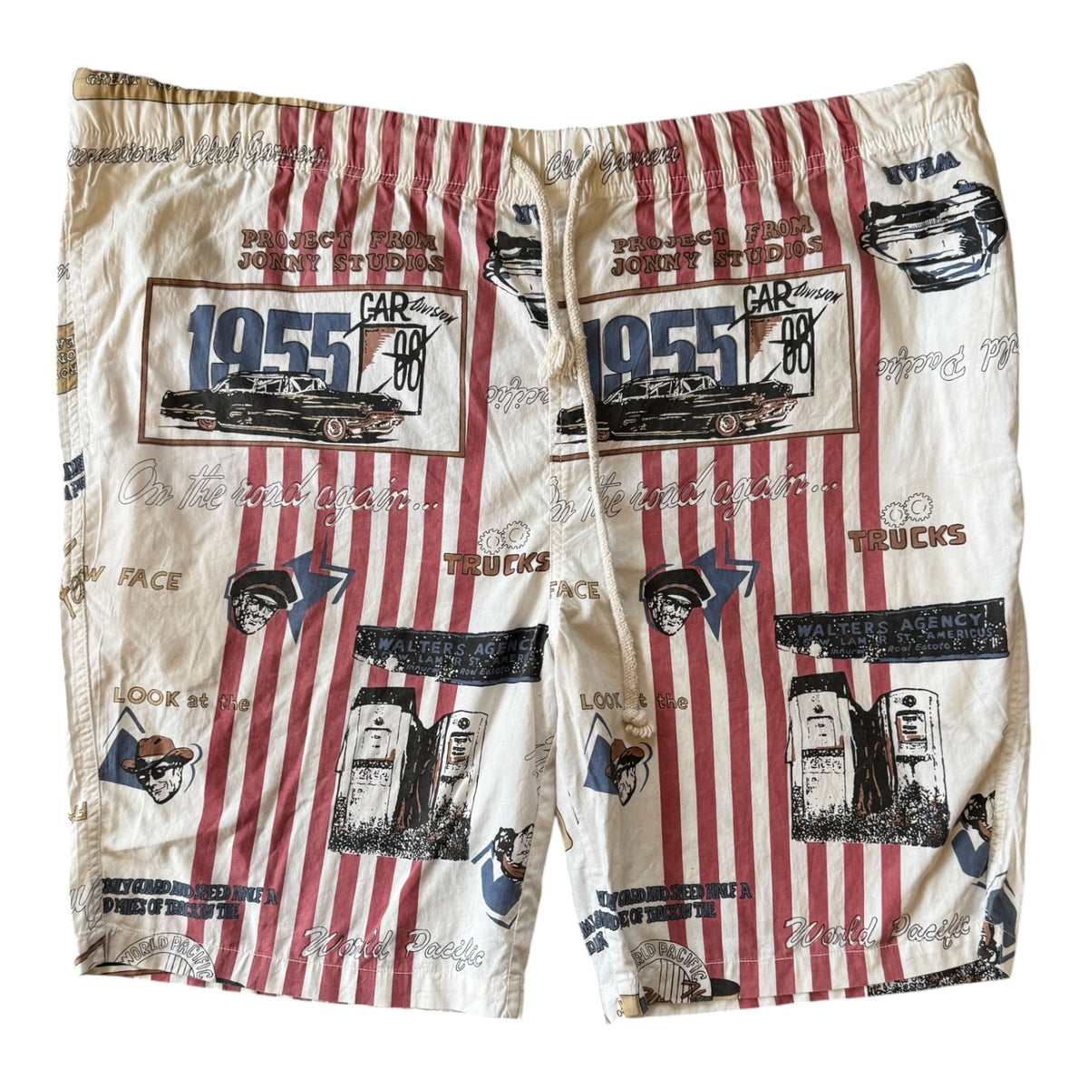 Extra large Broadway White Funky Graphic Shorts