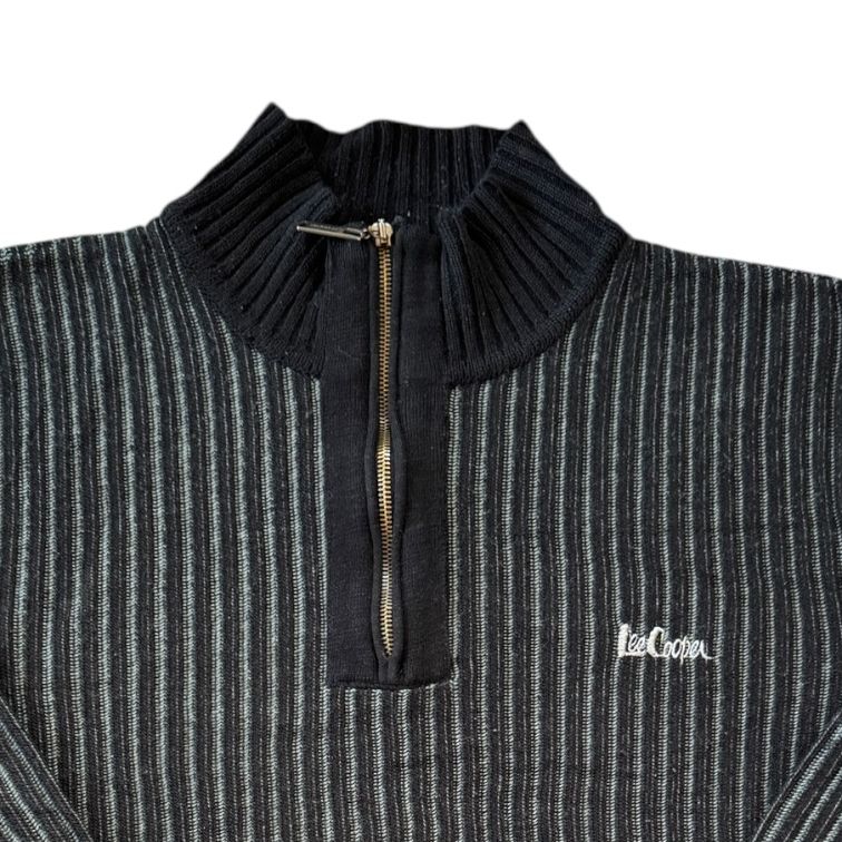 Large Lee Cooper Black 1/4 Zip