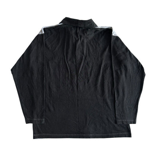 Medium Dynam Outdoors Grey and Black Rugby Shirt