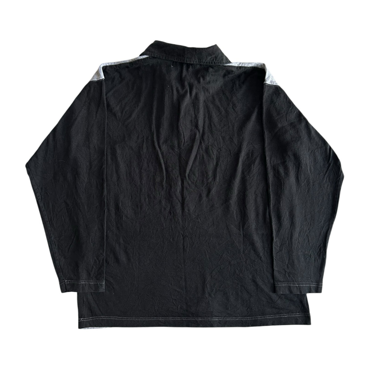 Medium Dynam Outdoors Grey and Black Rugby Shirt