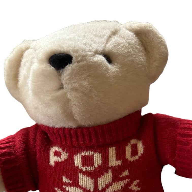 Ralph Lauren White Polo 2000 Teddy Bear With Red Jumper