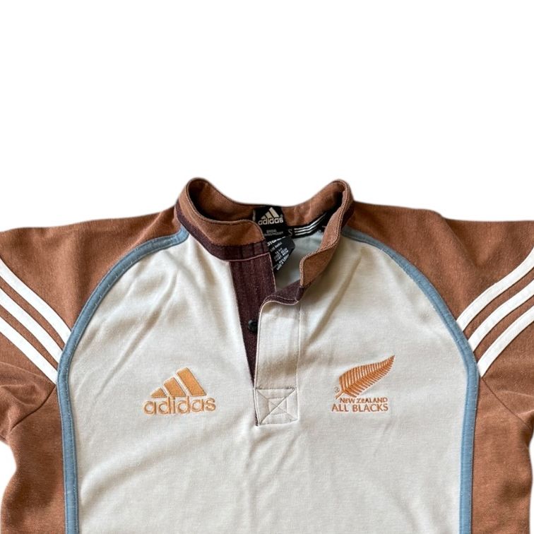 Small Adidas Brown New Zealand All Blacks Rugby Shirt