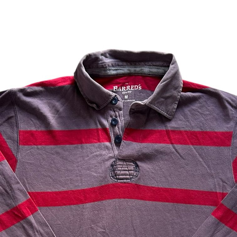 Medium Barred's Red and Faded Purple Rugby Shirt