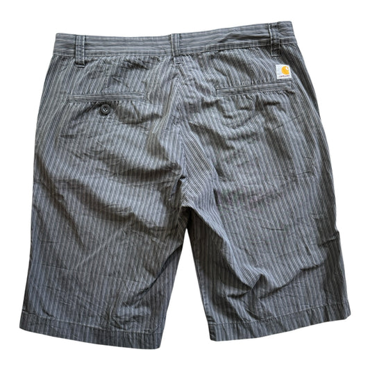 34" Carhartt Grey Striped Primary Bermuda Shorts