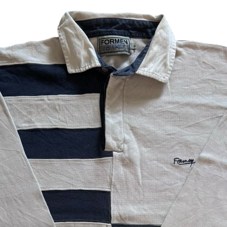 Extra large Formen Navy and Cream Rugby Shirt