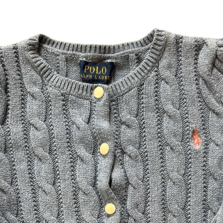 Aged 3 Ralph Lauren Blue Cable Knit Cardigan