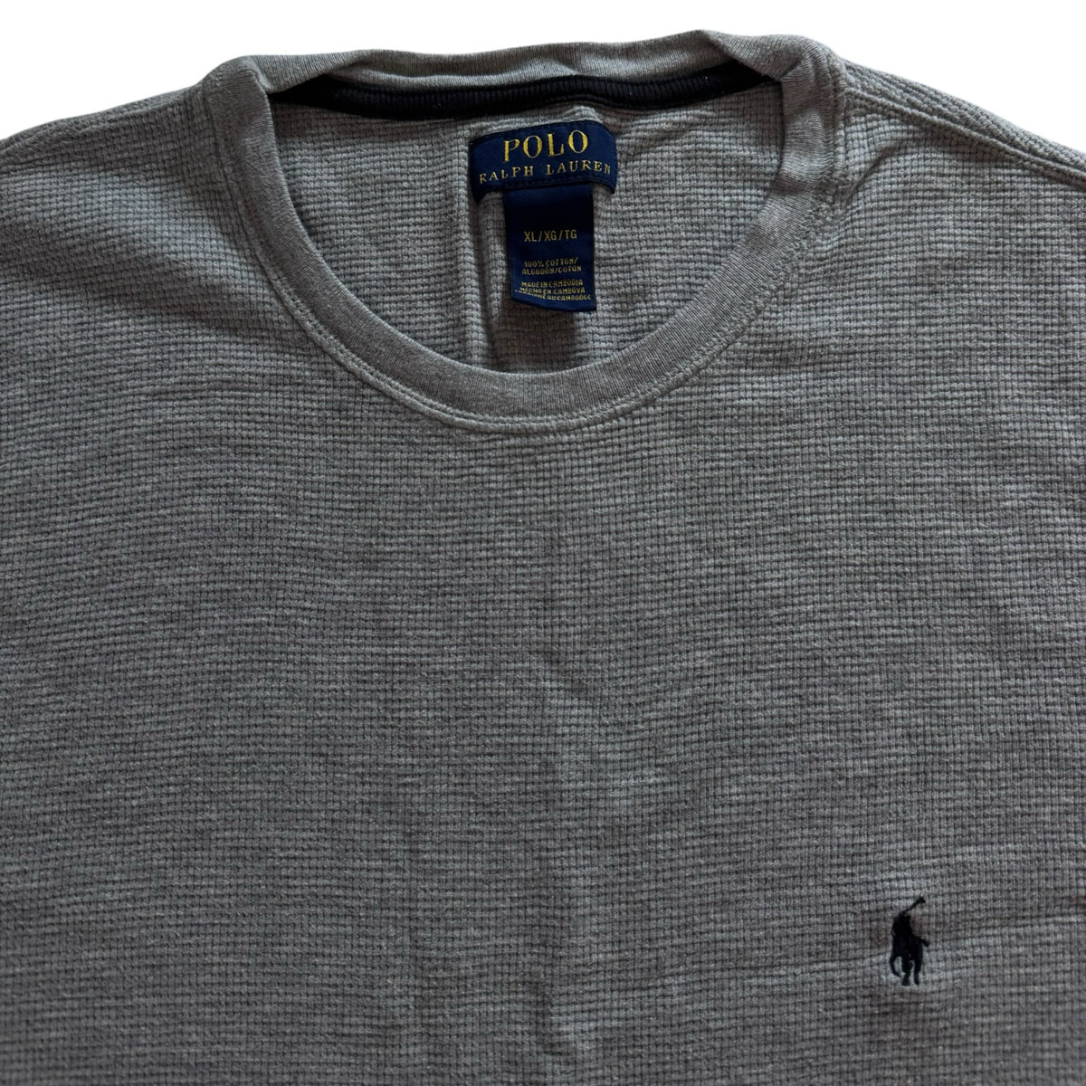 Extra large Ralph Lauren Grey Waffle Knit T-Shirt