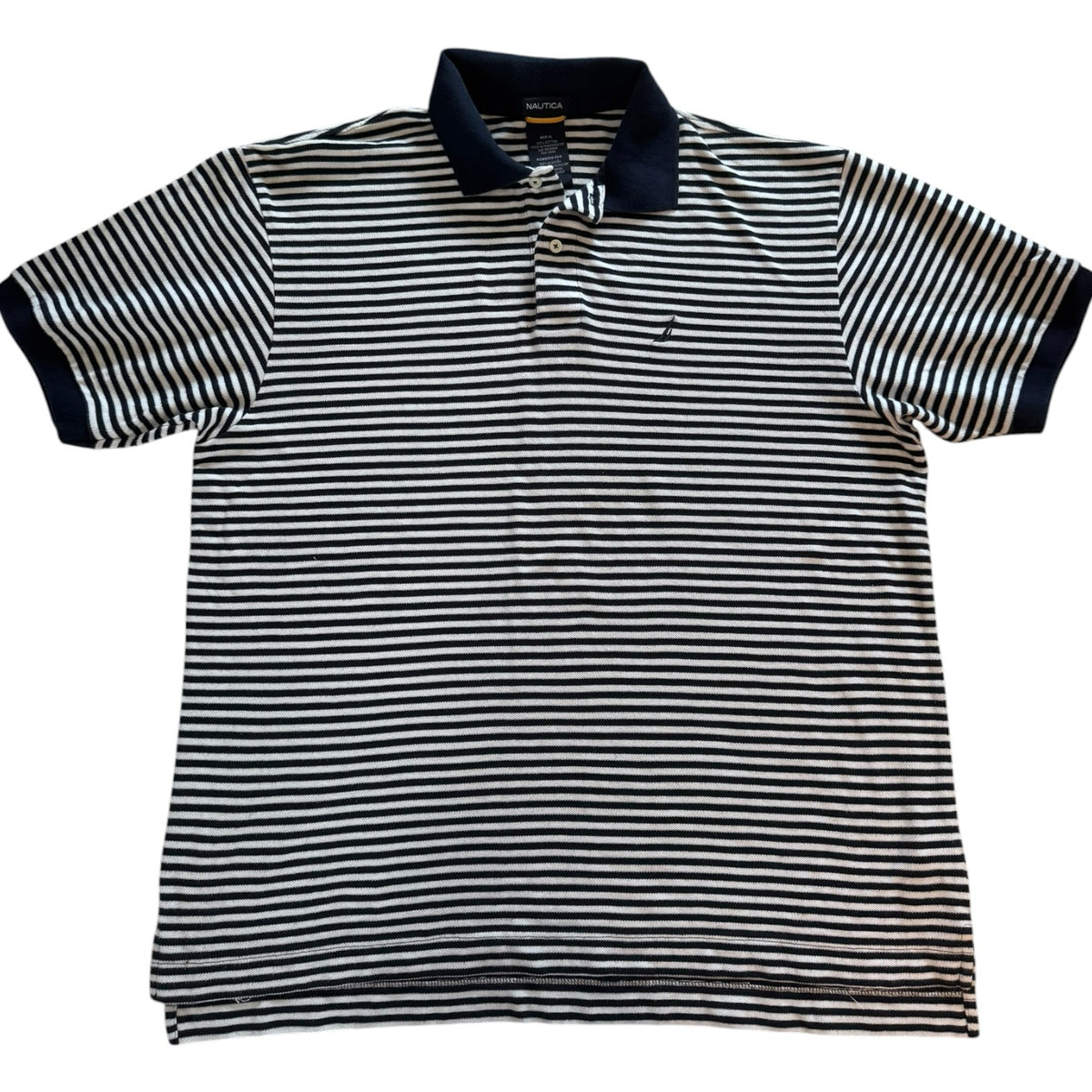 Extra large Nautica Navy and White Polo Shirt