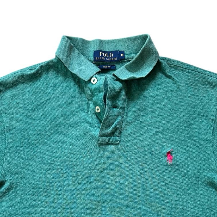 Medium Ralph Lauren Teal Green Polo Shirt