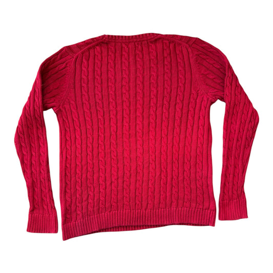 Woman's Large L.L.bean Red Cable Knit
