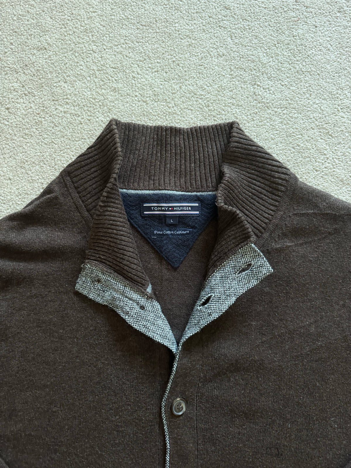 Large Tommy Hilfiger Brown Cardigan