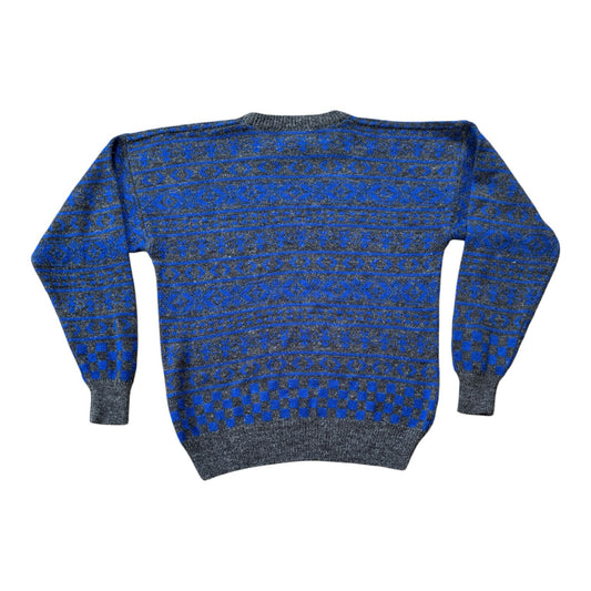 Medium Expressions Blue and Grey Funky Knit