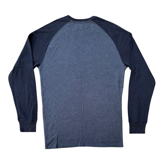 Medium Ralph Lauren Blue and Navy Waffle Knit Sweatshirt