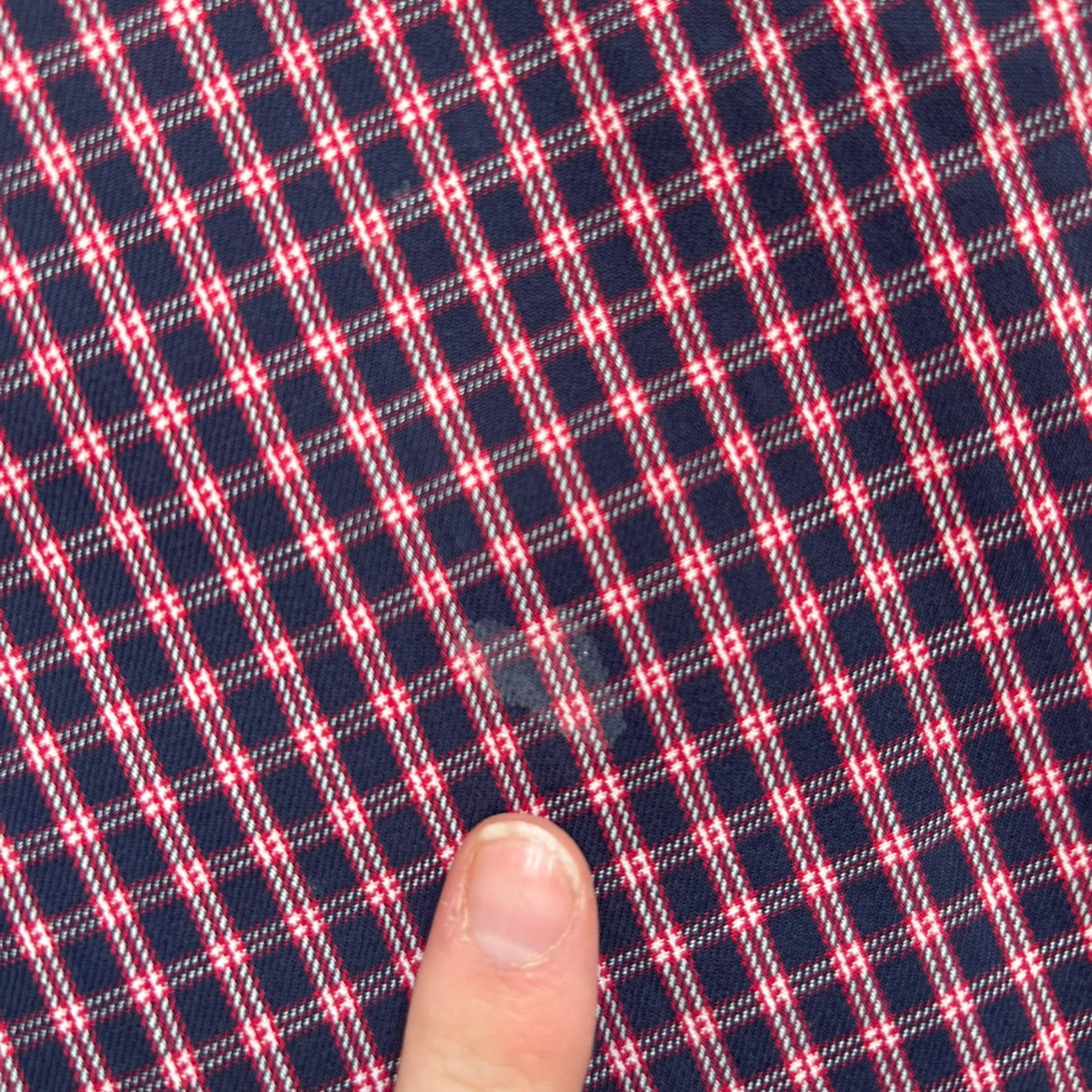 Large Tommy Hilfiger Red and Navy Shirt