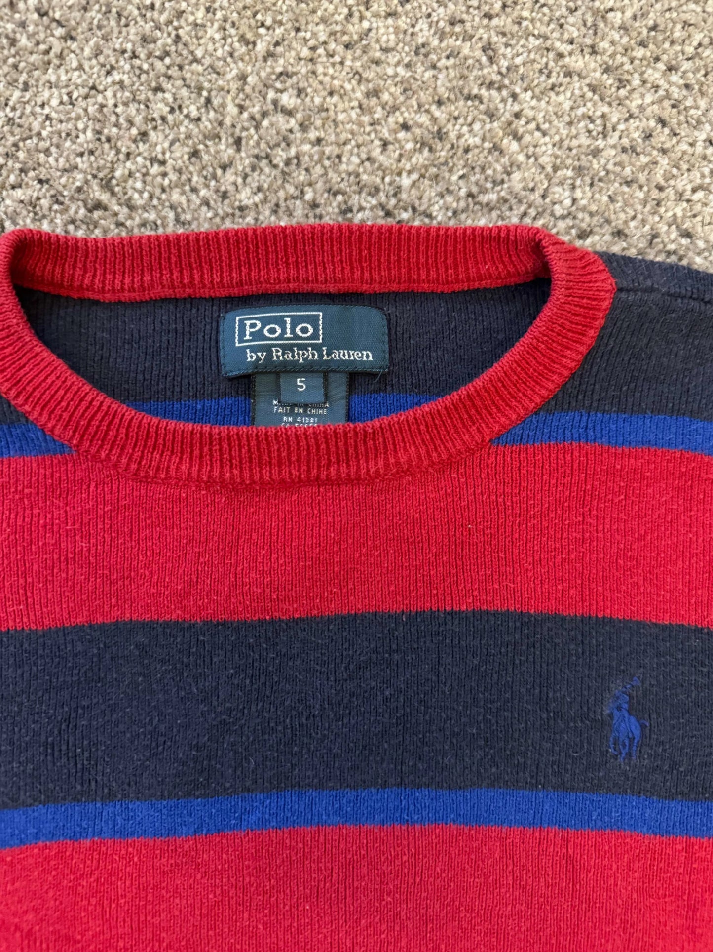 Aged 5 Ralph Lauren Red Sweatshirt