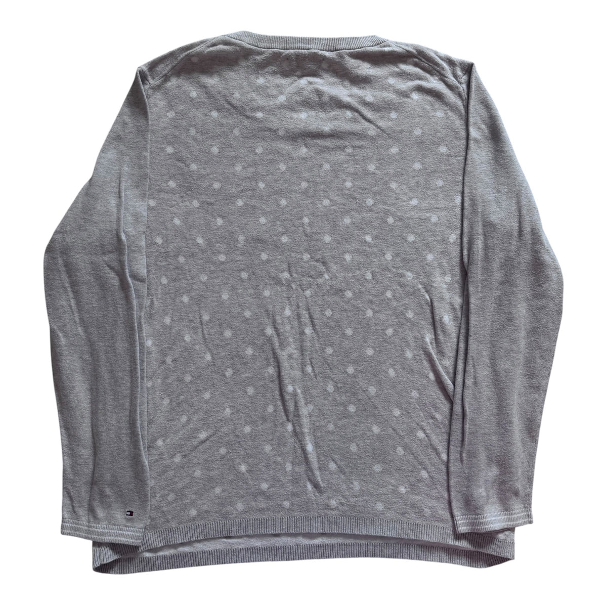 Women’s Large Tommy Hilfiger Grey Polka Dot Knitted Jumper