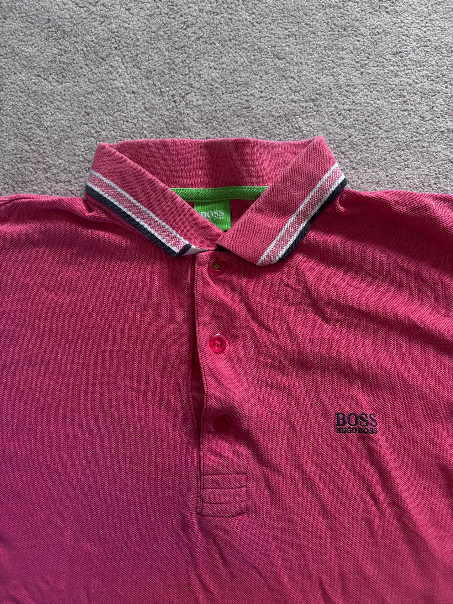 Large Boss Pink Polo Shirt