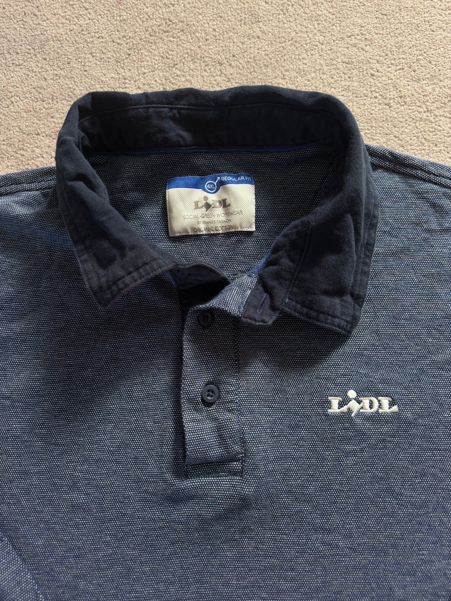 4XL Lidl Workwear Blue Long Sleeved Shirt