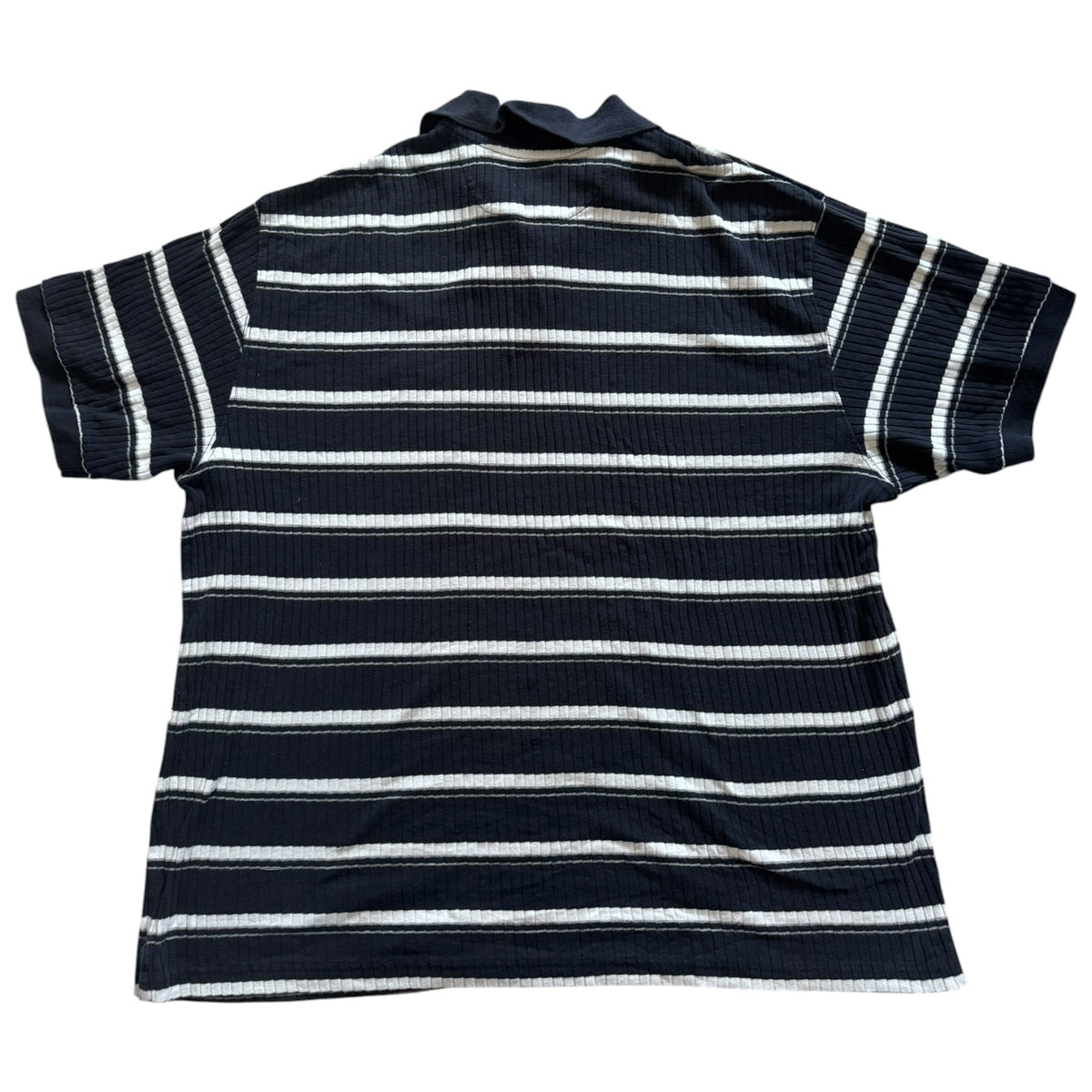 Extra Large Chaps Navy and White Striped Polo Shirt