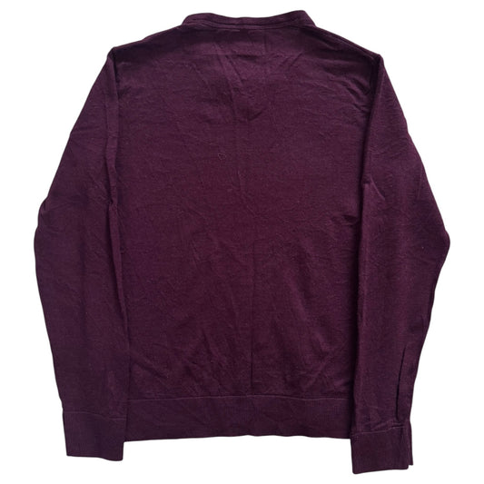 Small GAP Burgundy V-Neck Knitted Jumper